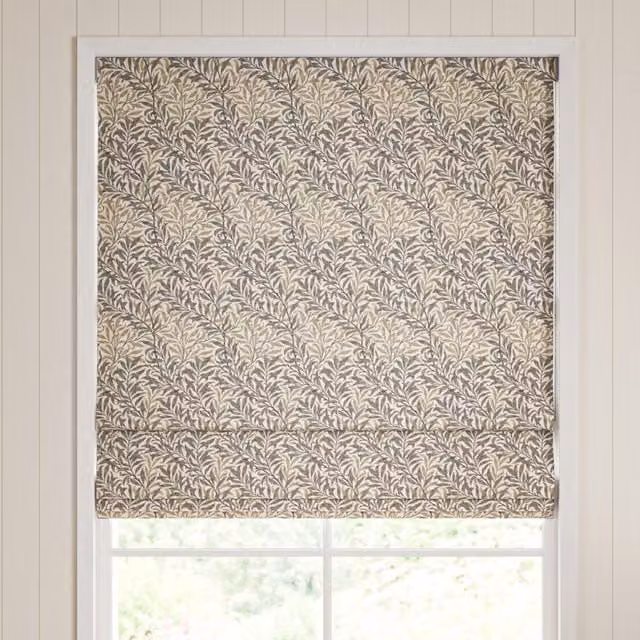 William Morris Willow Bough Made To Measure Blackout Roman Blind in Multicolour Floral Flax