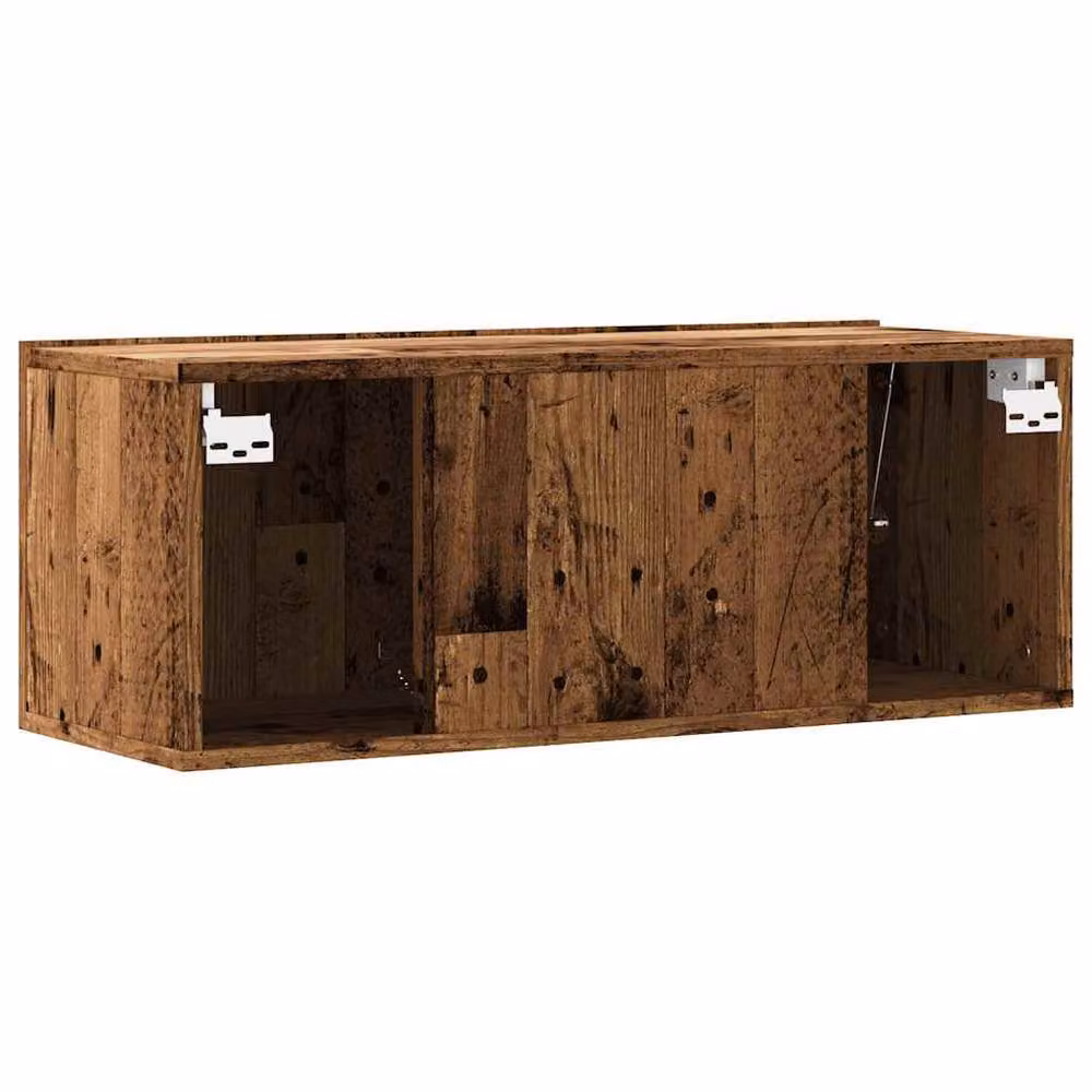 Berkfield Home Wall Mounted TV Cabinet in Old Wood Brown, W/D/H: 80 x 30 x 30 cm – 4
