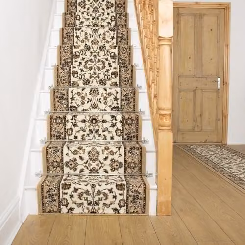 runrug Persian Stair Runner in Beige, W: 60 cm, L: 510 cm