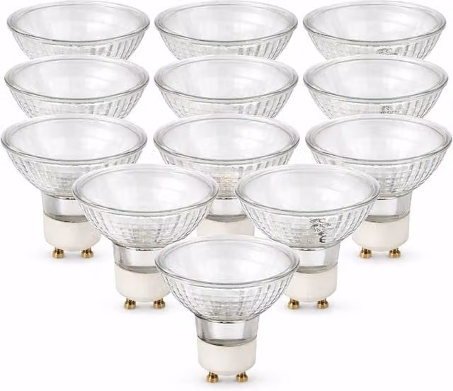TCP Dimmable Halogen GU10 Spotlight, Warm White, 2800K, 300Lm, Pack of 12