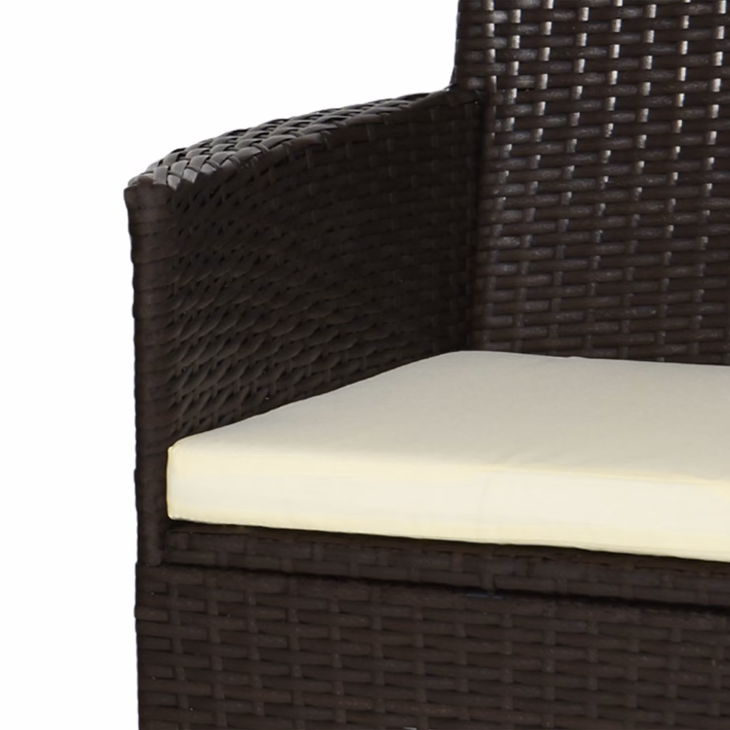 Outsunny Brown Rattan Dining Armchair with Removable and Washable Cushions – 6
