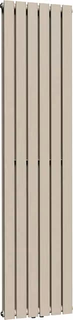 Lux Heat Moon Dust Coloured Vertical Radiator, H 180 cm x W 42 cm