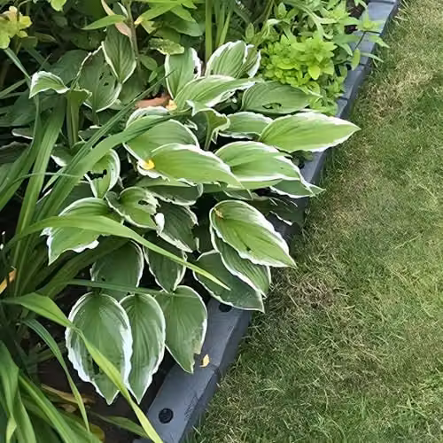 Primrose Pack of 5 Roman Stone Effect Recycled Rubber Garden Edging in Grey, 6m – 2