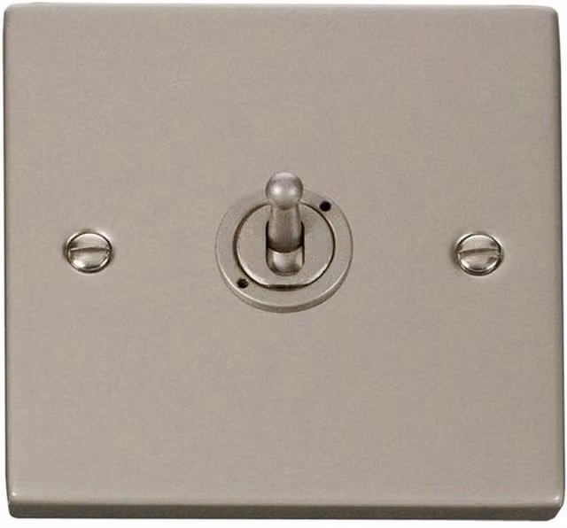 SE HOME Black Plastic Flush Plate Intermediate 10AX Toggle Light Switch