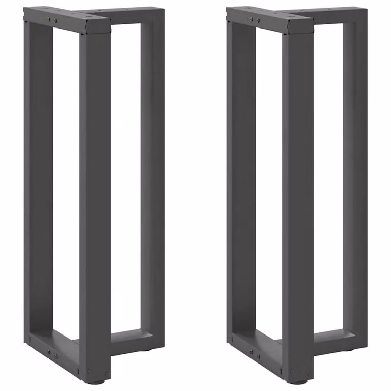 Berkfield T-Shaped Home Bar Table Legs, 2 Piece Set, Anthracite Grey Steel, W: 50 cm, D: 35 cm, H: 100.5 cm
