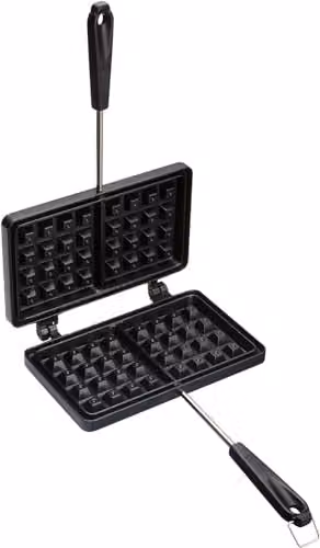 KitchenCraft Non-Stick Waffle Maker in Black, W: 22 cm, D: 13 cm – 1