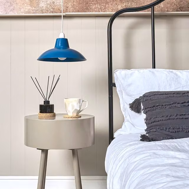 Civic Modern Blue Metal Dome Ceiling Pendant Shade