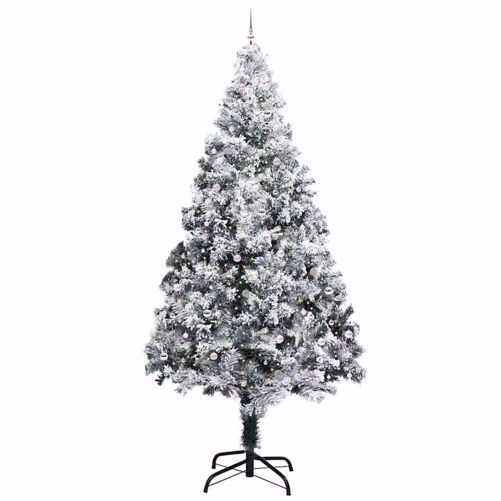 Berkfield Home Pre-lit Artificial Christmas Tree with Ball Set, Green, Height: 400 cm – 3
