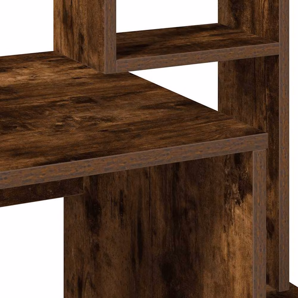 Berkfield Home Modern Writing Desk with Shelves in Smoked Oak Brown, W/D/H: 100 x 45 x 140 cm – 5