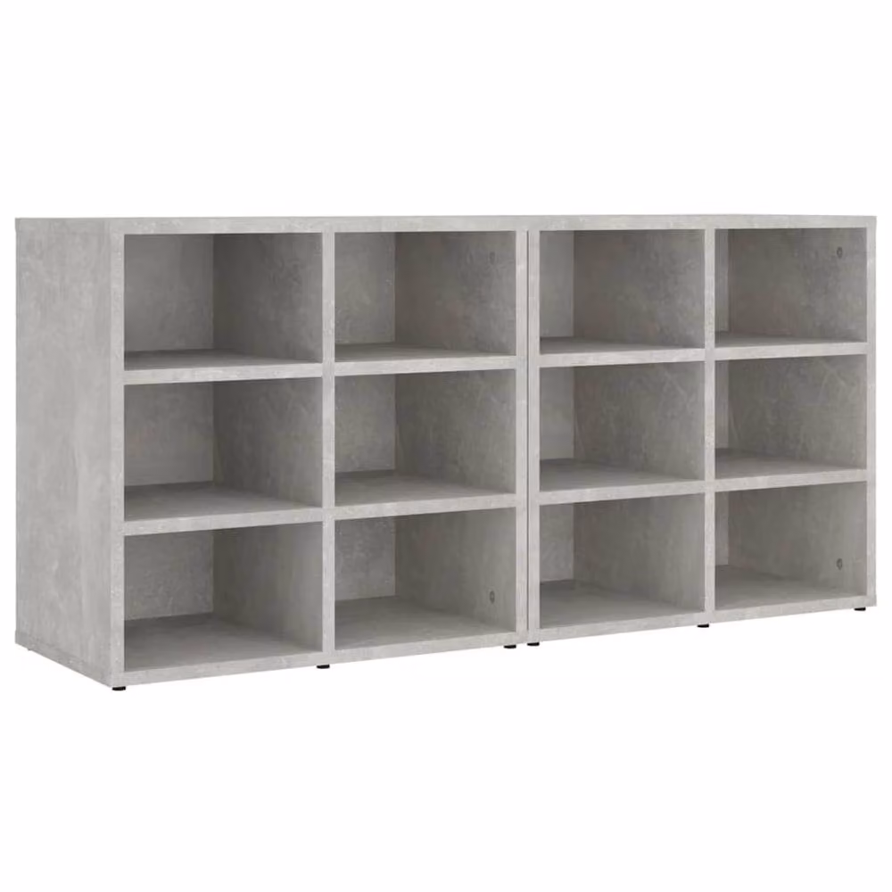 Berkfield Home Set of 2 Wall Mounted Shoe Cabinets in Concrete Grey, W/D/H: 52.5 x 30 x 50 cm – 2