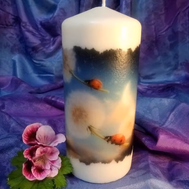 Viki Just Cute Pillar Candle, White, Height: 12.7 cm