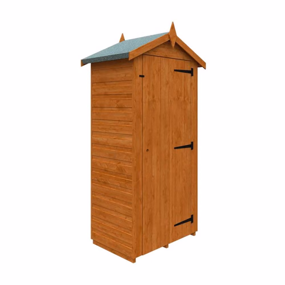 Buttercup Farm Tool Tower Tall Cabinet in Burnt Orange and Grey, Solid Wood – 2