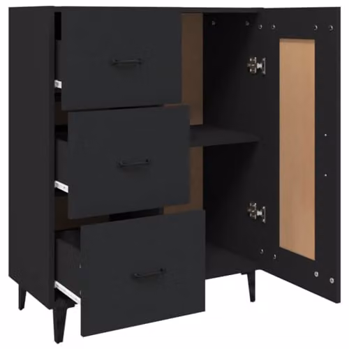 vidaXL Black Matt MDF Sideboard W/D/H: 69.5 x 34 x 90 cm – 5