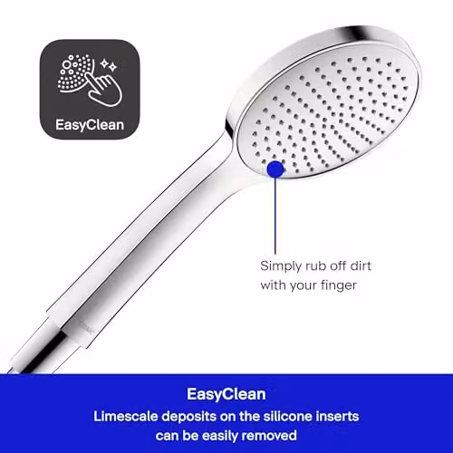 Duravit Universal Round Handheld Shower Head with Rain and Jet Spray, Chrome – 2