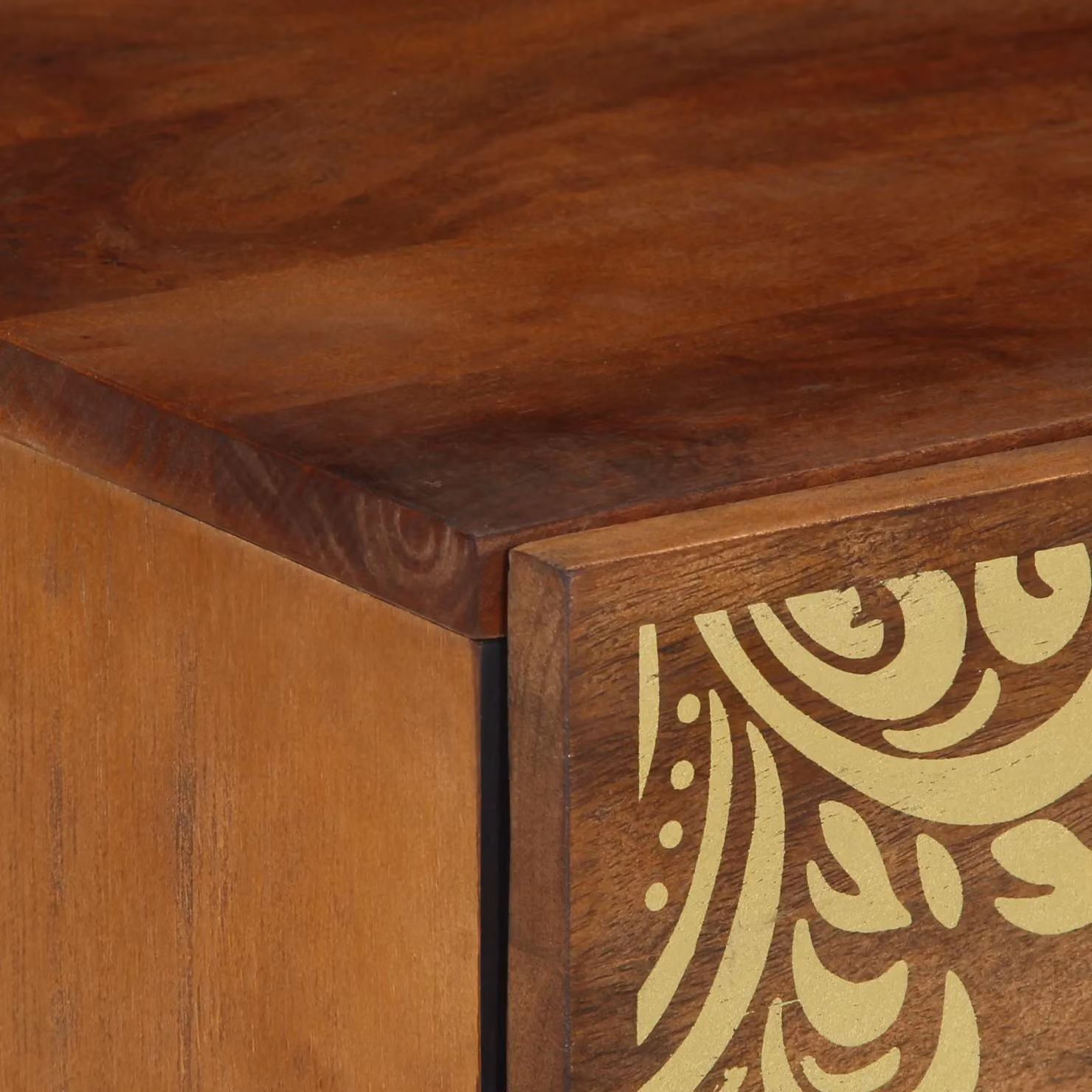 Berkfield Home Set of 2 Solid Wood Mango Bedside Cabinets, Brown, W/D/H: 40 x 33.5 x 46 cm – 5