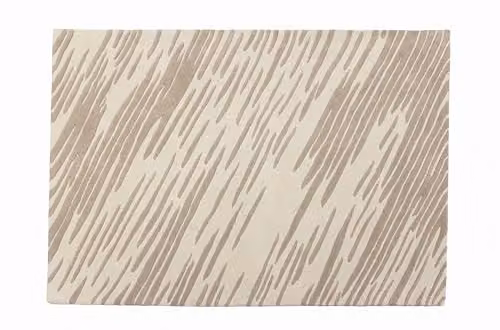 Esselle Home Aura Storm Modern Abstract Wool Rug in Natural/Mink, W: 290 cm, D: 200 cm – 1