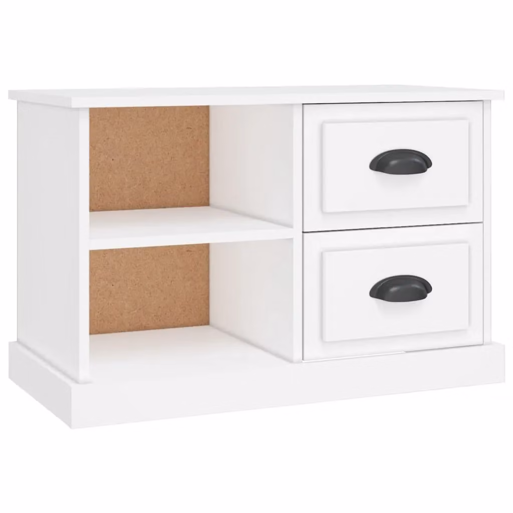Berkfield Home Modern White TV Cabinet in Engineered Wood W/D/H: 73 x 35.5 x 47.5 cm – 2