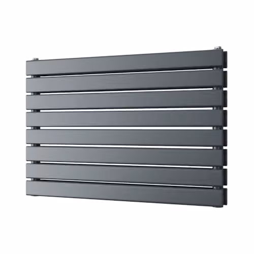 UK Radiators Typhoon Axis Anthracite Double Panel Horizontal Designer Steel Radiator W: 80 cm, H: 54.4 cm – 2