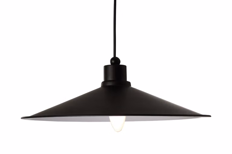 Orsina Black and White Dome Pendant Light Metal Suspended Ceiling Lamp