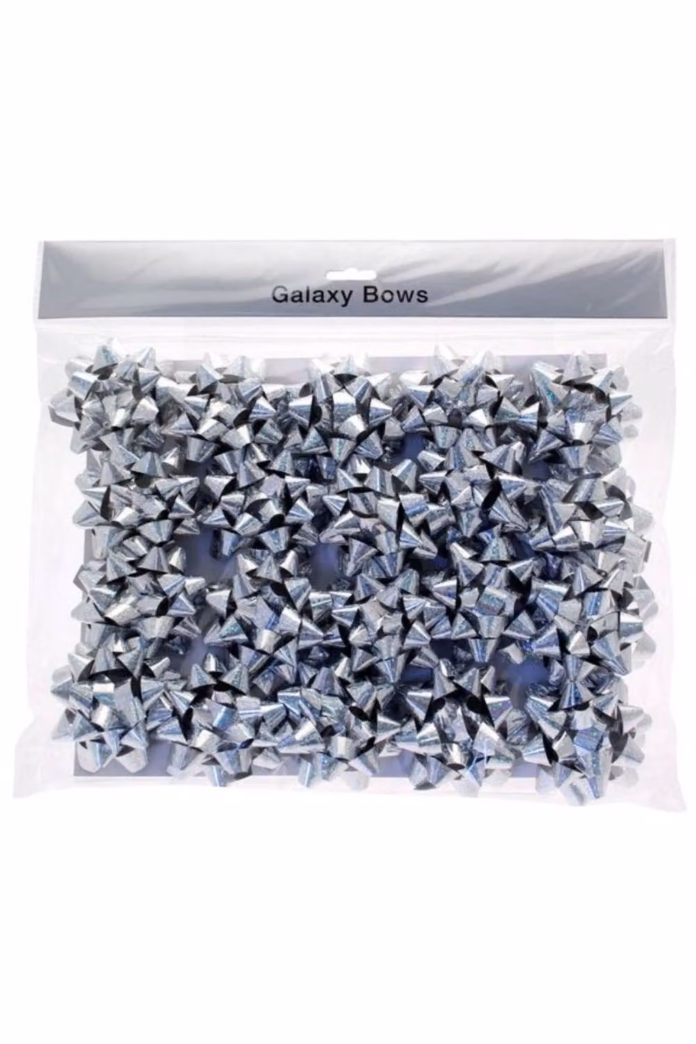 KDMD Holographic Silver Sticky Back Bows Pack – 2