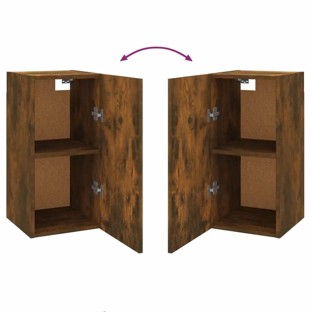 Berkfield Home Smoked Oak TV Cabinet in Brown, W/D/H: 60 x 30.5 x 30 cm – 4