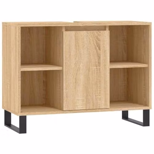 vidaXL Freestanding Bathroom Cabinet in Brown, W/D/H: 80 x 33 x 60 cm – 1