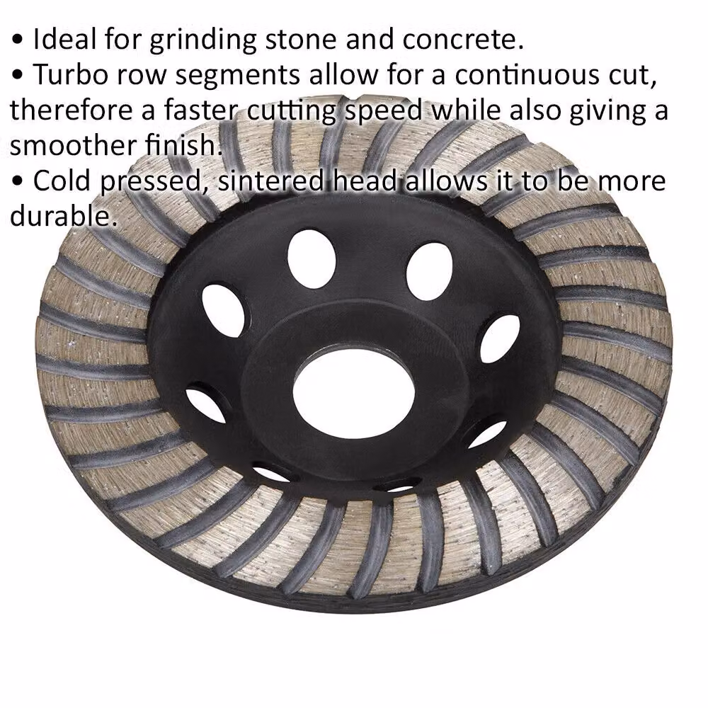 Loops 115mm Diamond Angle Grinding Disc for Stone and Concrete with 22mm Bore in Grey – 2