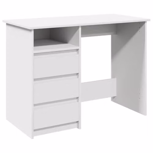 vidaXL Writing Desk in White, W/D/H: 102 x 50 x 75 cm