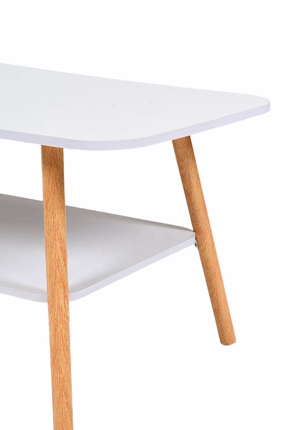 Living and Home Modern Double-Tier Rectangular Coffee Table in White – 3