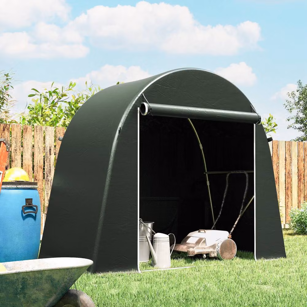 Rolipo Waterproof Bike Storage Tent with Galvanised Steel Frame, Green, W: 243.84 cm, D: 121.92 cm, H: 121.92 cm – 4