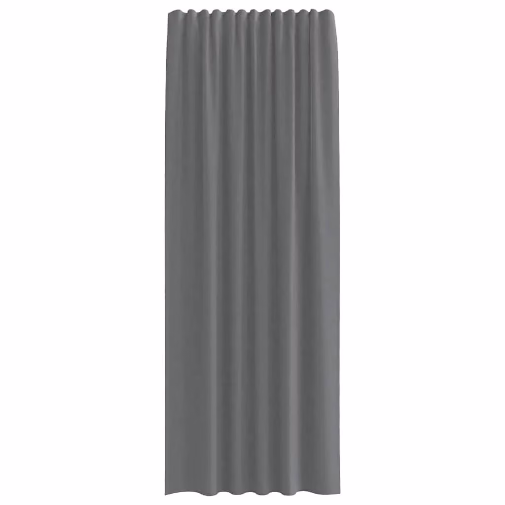 Berkfield Home Dark Grey Voile Fabric Curtains with Rod Pockets, 2 Pack – 3