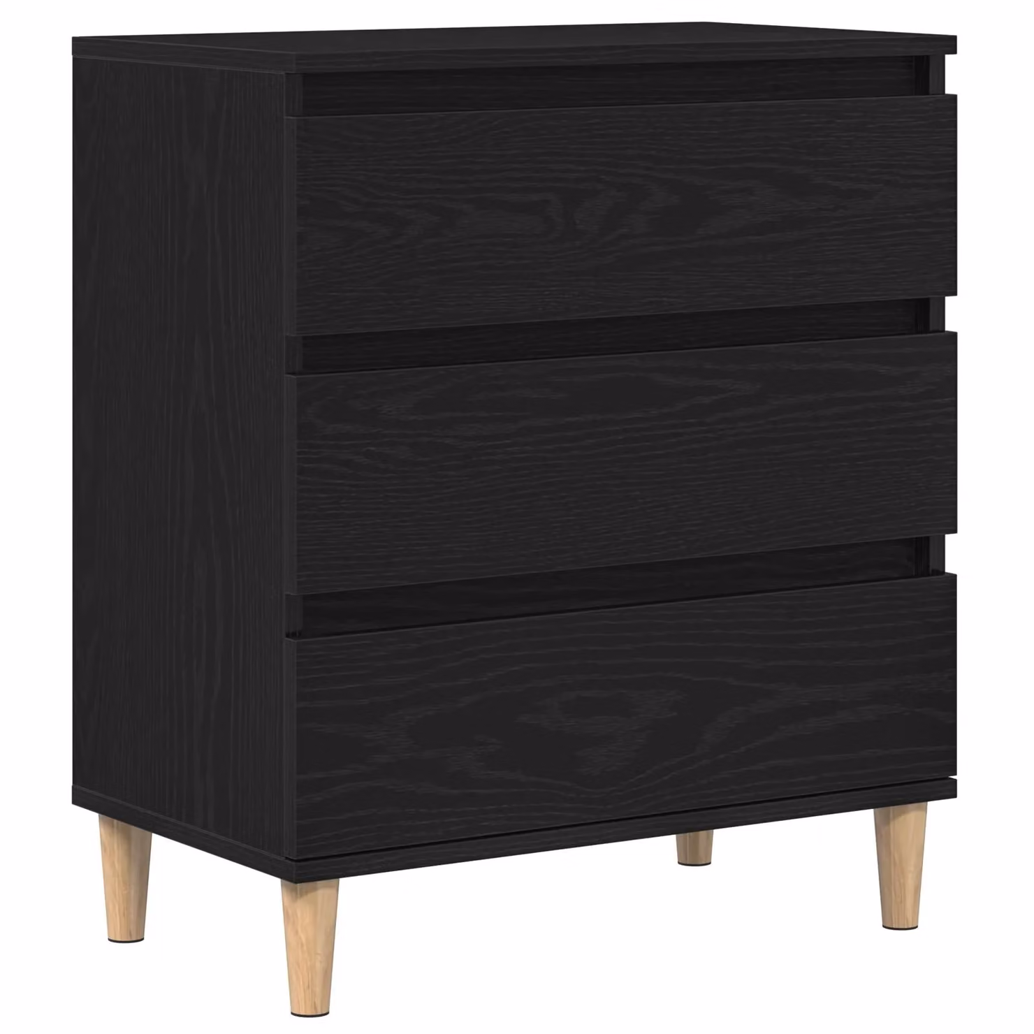 Berkfield Home Modern Black Oak Sideboard in Engineered Wood W/D/H: 60 x 35 x 70 cm – 2