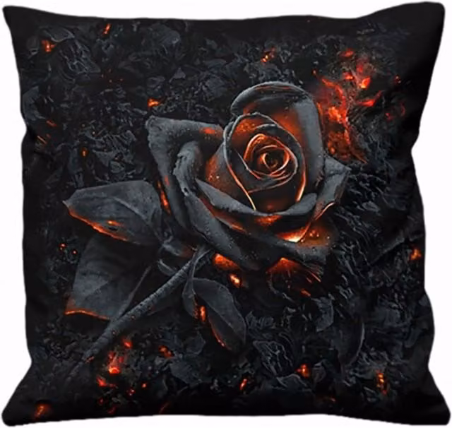 KDMK Graphic Square Cotton and Polyester Throw Pillow, Multicolour, W/D/H: 40 x 40 x 1 cm