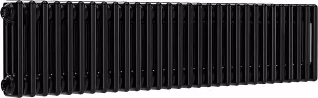 Lux Heat Black Horizontal 3 Column Traditional Radiator, H 30 cm x W 137 cm – 1
