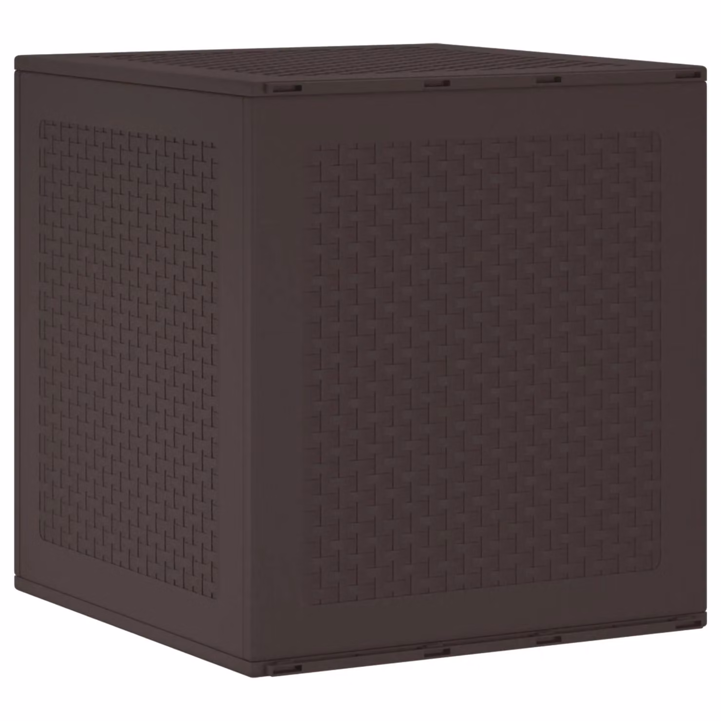 Berkfield Home Brown Plastic Garden Storage Box with Removable Lid, W/D/H: 55 x 53 x 57 cm – 2