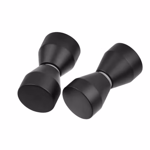Nes Home Cone Black Aluminium Shower Door Knob Handle Set of 2 – 1