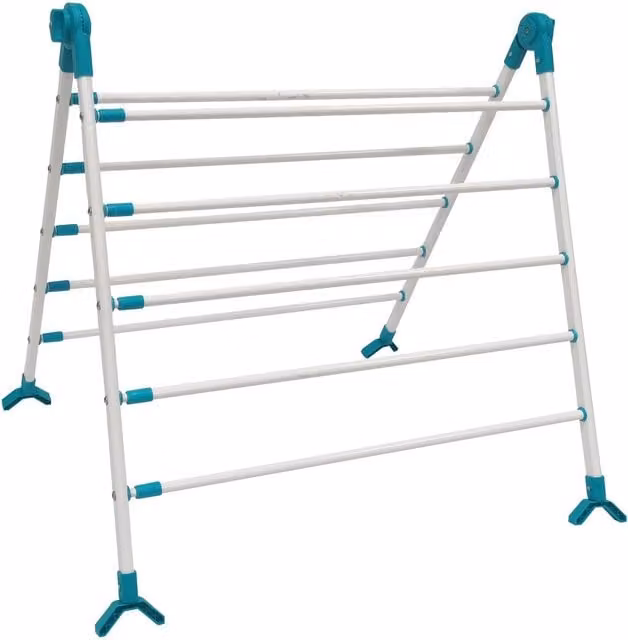 Gr8 Home Extendable Over The Bath Clothes Airer Folding Drying Rack, White, W: 66 cm, D: 10 cm, H: 66 cm