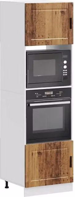 Berkfield Home Porto Old Wood Oven Cabinets, 2 Piece Set in Brown