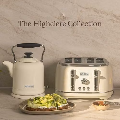 Haden Highclere 4 Slice Stainless Steel Toaster in Beige – 2