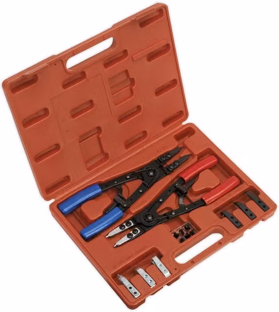 Loops Heavy Duty Circlip Pliers Set, Internal and External, 265mm, Multicolour – 1