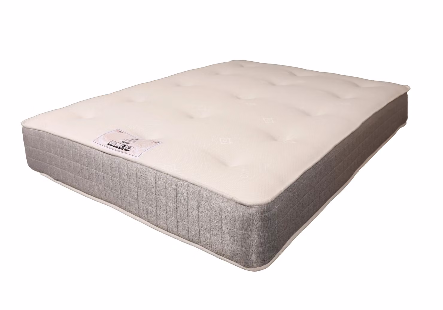 Knight Sleep Emily Divan Bed with Sprung Memory Foam Hybrid Mattress and Headboard, Grey, W/D: 120 x 200 cm – 2