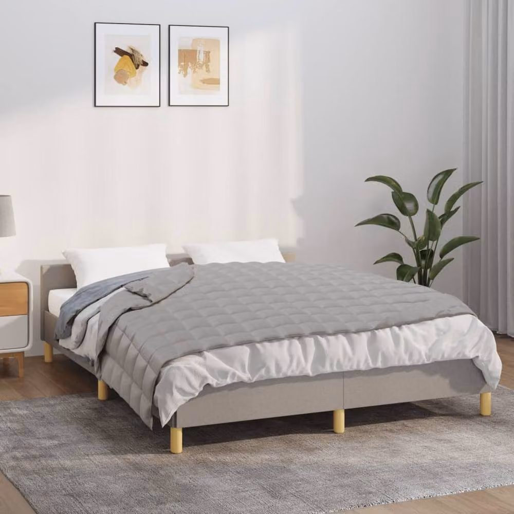 Berkfield Home Grey Weighted Blanket, 10 kg, W/D/H: 140 x 200 cm – 2