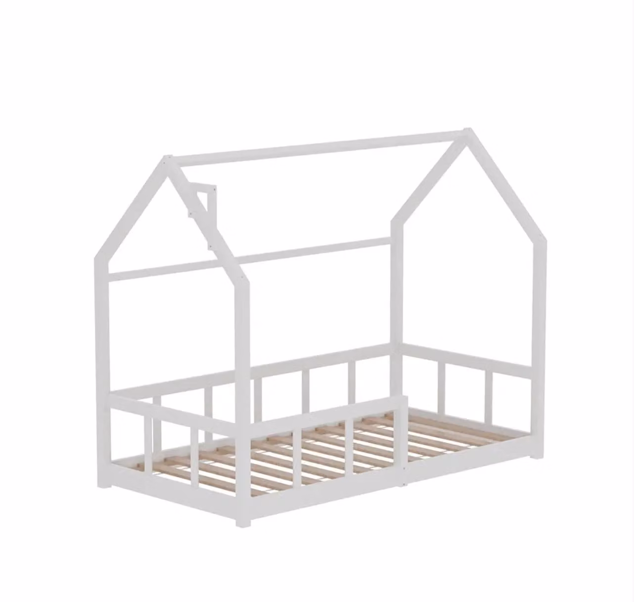 White Pine Wood House Bed Frame for Children W/D/H: 160 x 80 cm