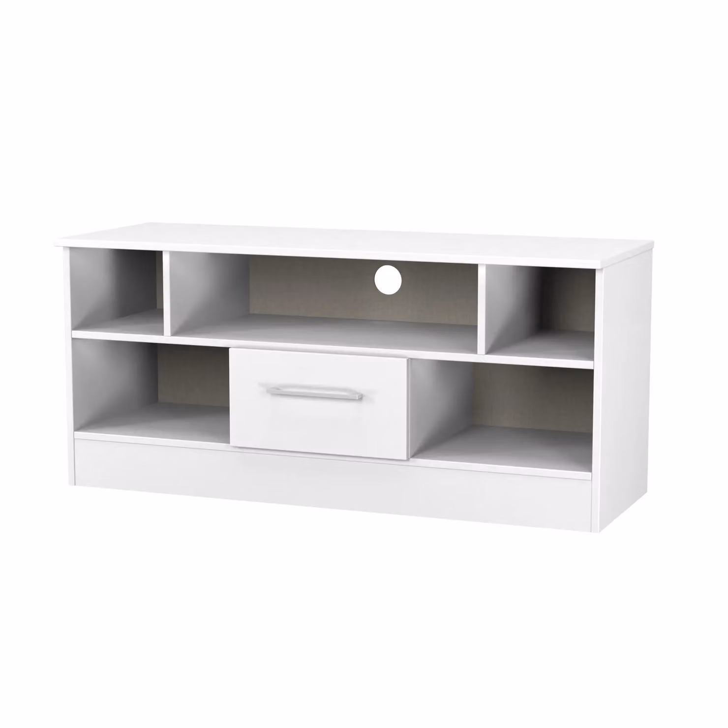 Ready Assembled 2 U Gloucester Modern 1 Drawer TV and Media Unit in White – 2
