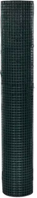 Berkfield Home Green PVC Coated Galvanised Steel Chicken Wire Fence, 25 x 1 m