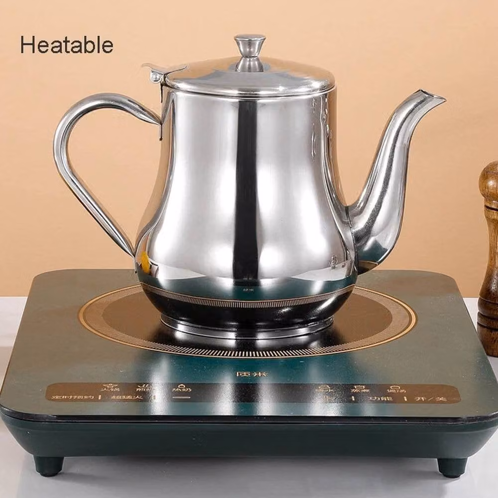 EONLION Stainless Steel Tea Pot with Infuser in Silver, 18oz – 5