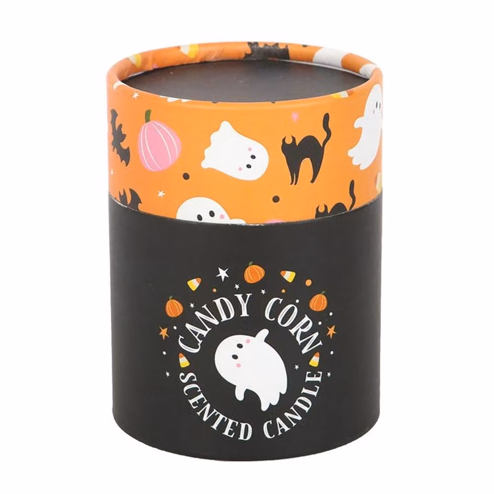 Uniqueful Sweet & Spooky Candy Corn Multicolour Pillar Votive Candle – 2