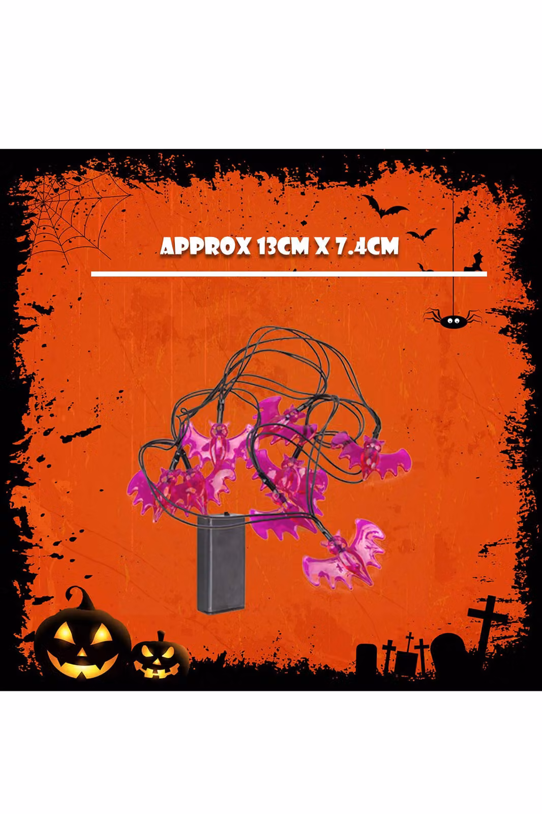 VFM e-Store Halloween LED Bat Lights, Set of 8, Purple – 2