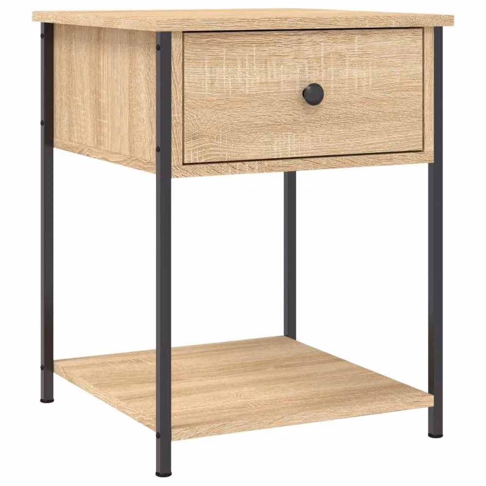 Berkfield Home Set of 2 Bedside Tables in Sonoma Oak, Light Tan, W/D/H: 44 x 45 x 58 cm – 2
