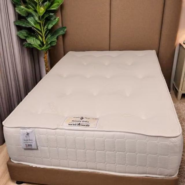 Knight Sleep Aloevera Ortho Hybrid Memory Foam Mattress, White, W/D/H: 80 x 190 cm